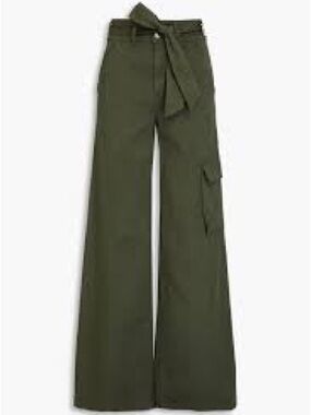 Veronica Beard Olive Wide-Leg Cargo Pants Belisa